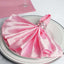 5 Pack Satin 20"x20" Napkins Pink - Luxurious Shine & Smooth Dinner Napkins