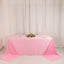 Scuba Rectangular 90"x156" Tablecloth Pink - Wrinkle Free, Stain Resistant & Seamless Table Cover