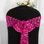 5 Pack Chair Sashes with Wave Embroidered Sequins Fuchsia/Silver 6"x88"