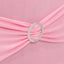 Spandex Chair Cover with Silver Rhinestone Buckled Sash Band Pink - Stretch Fitted Slipcover
