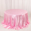 Satin 132" Round Tablecloth Pink - Stylish Seamless Table Cover
