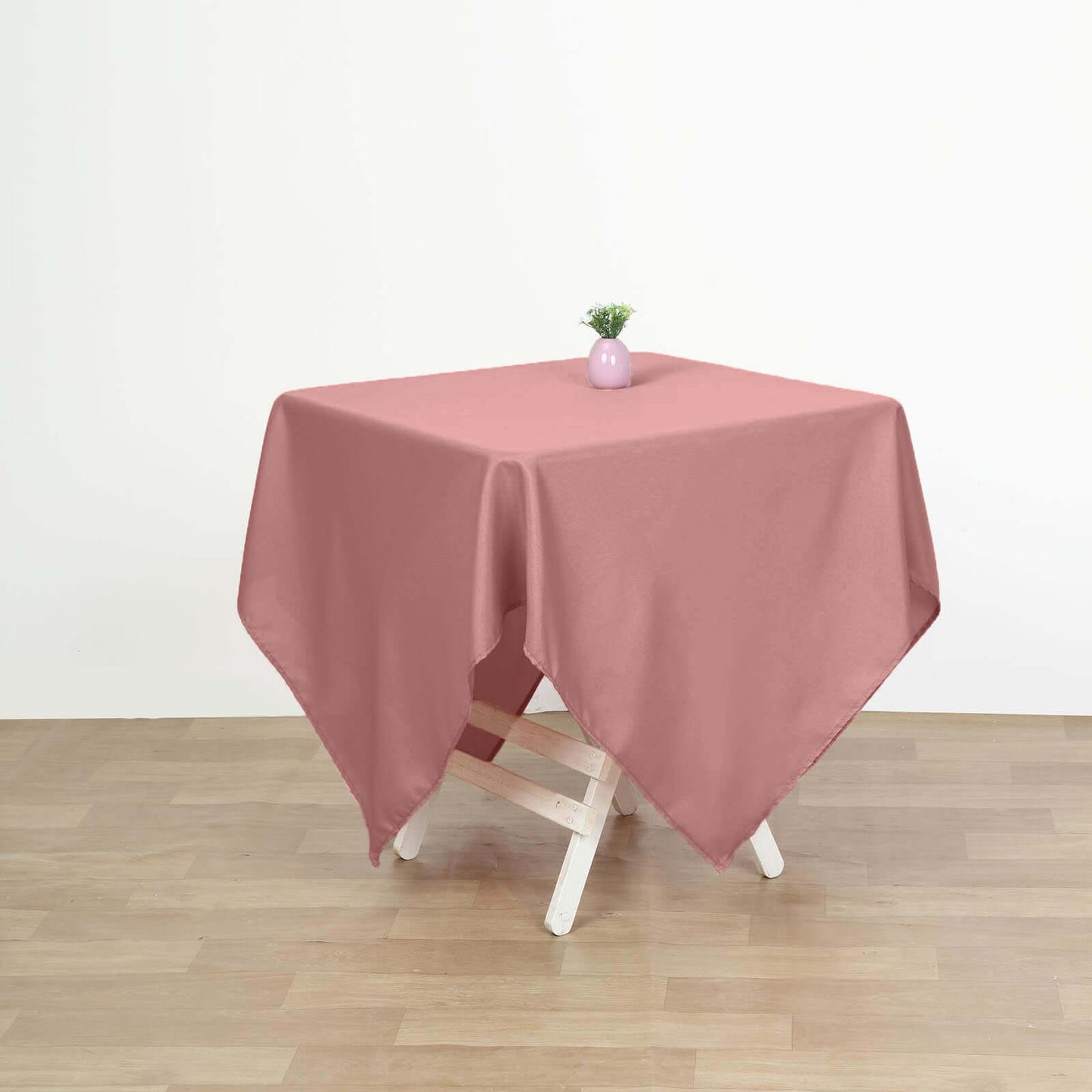 Polyester Square 54"x54" Tablecloth Dusty Rose - Wrinkle-Resistant & Durable Table Cover