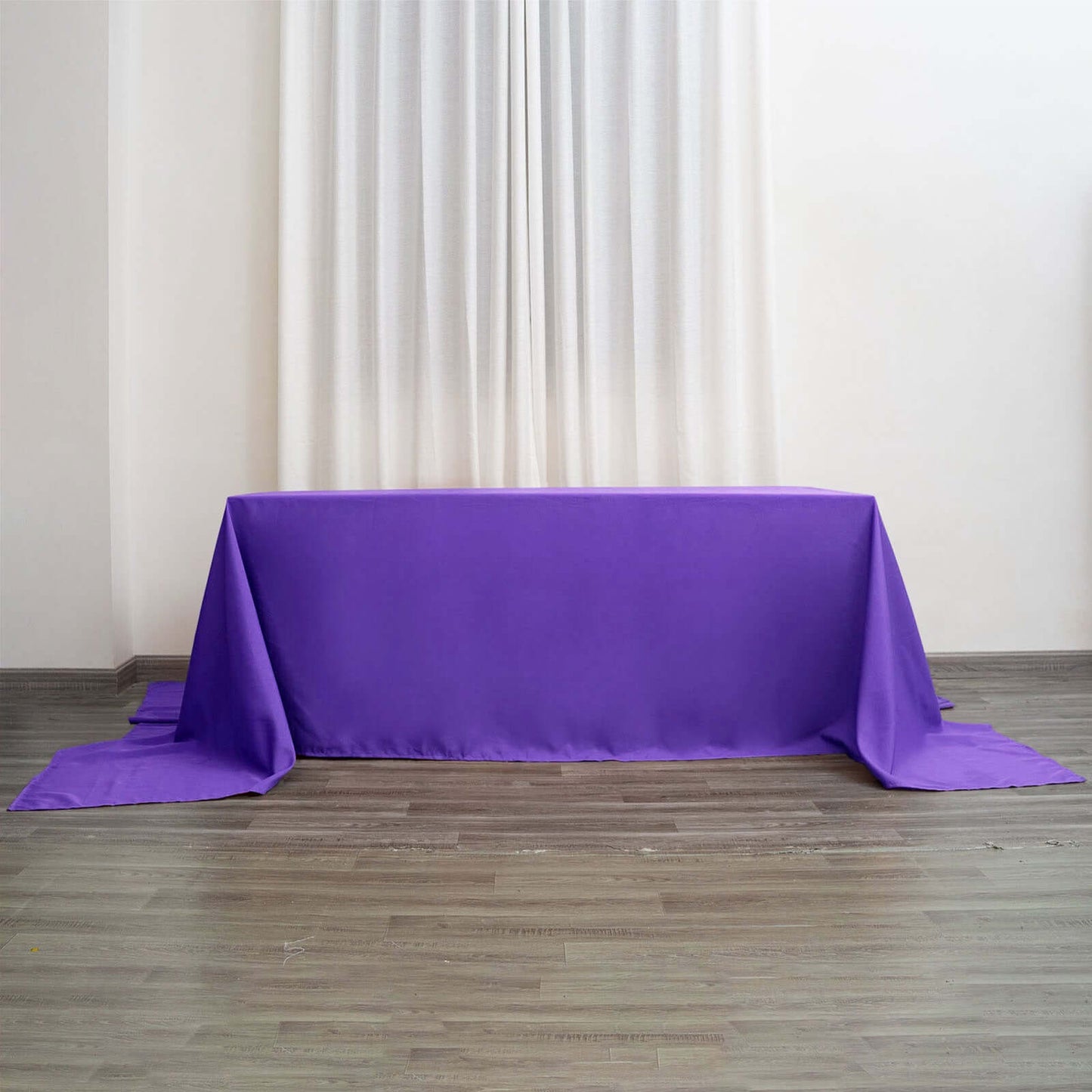 Polyester 90"x156" Rectangle Tablecloth Purple - Seamless Wrinkle-Resistant Table Cover