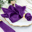 5 Pack Premium Velvet 20"x20" Napkins Purple - Soft Sheen Finish Cloth Napkins
