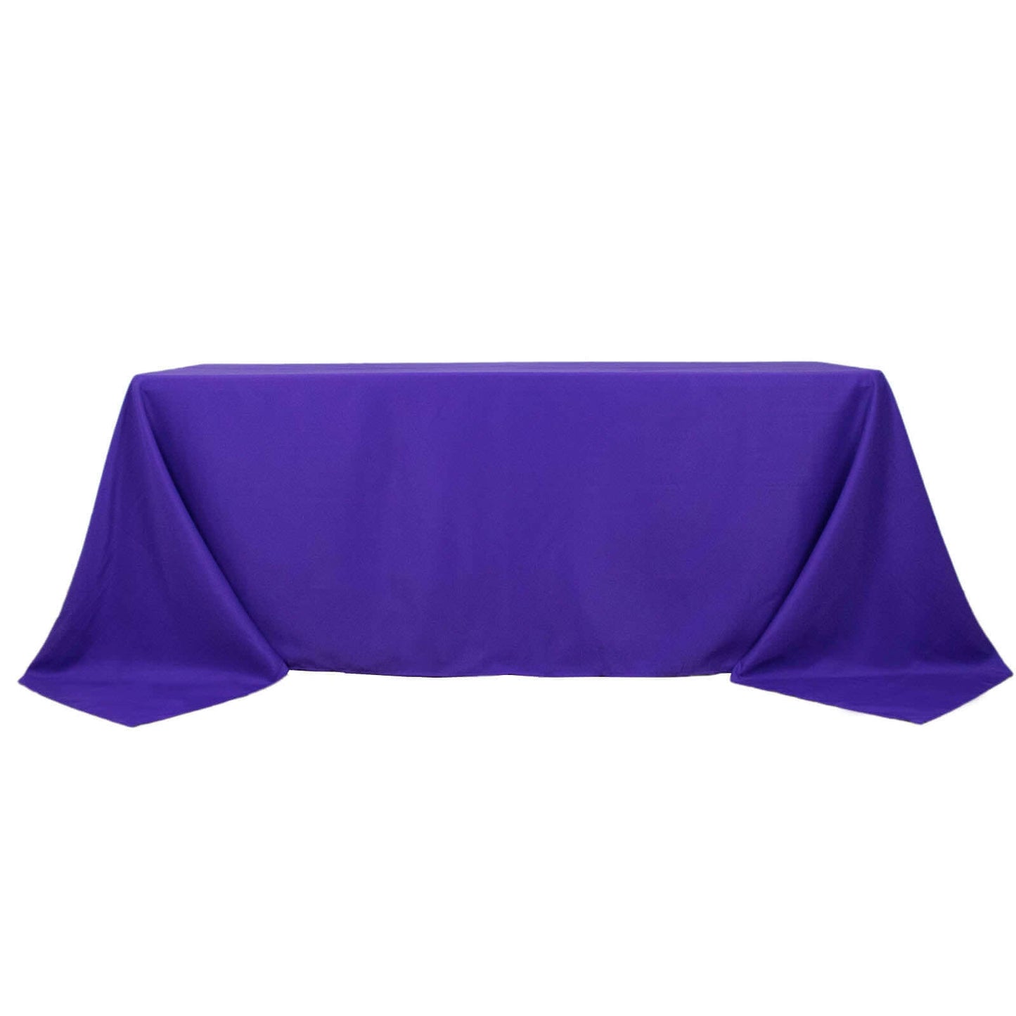 Premium Polyester 90"x132" Rectangle Tablecloth Purple - Seamless 220GSM Stain-Resistant Table Cover