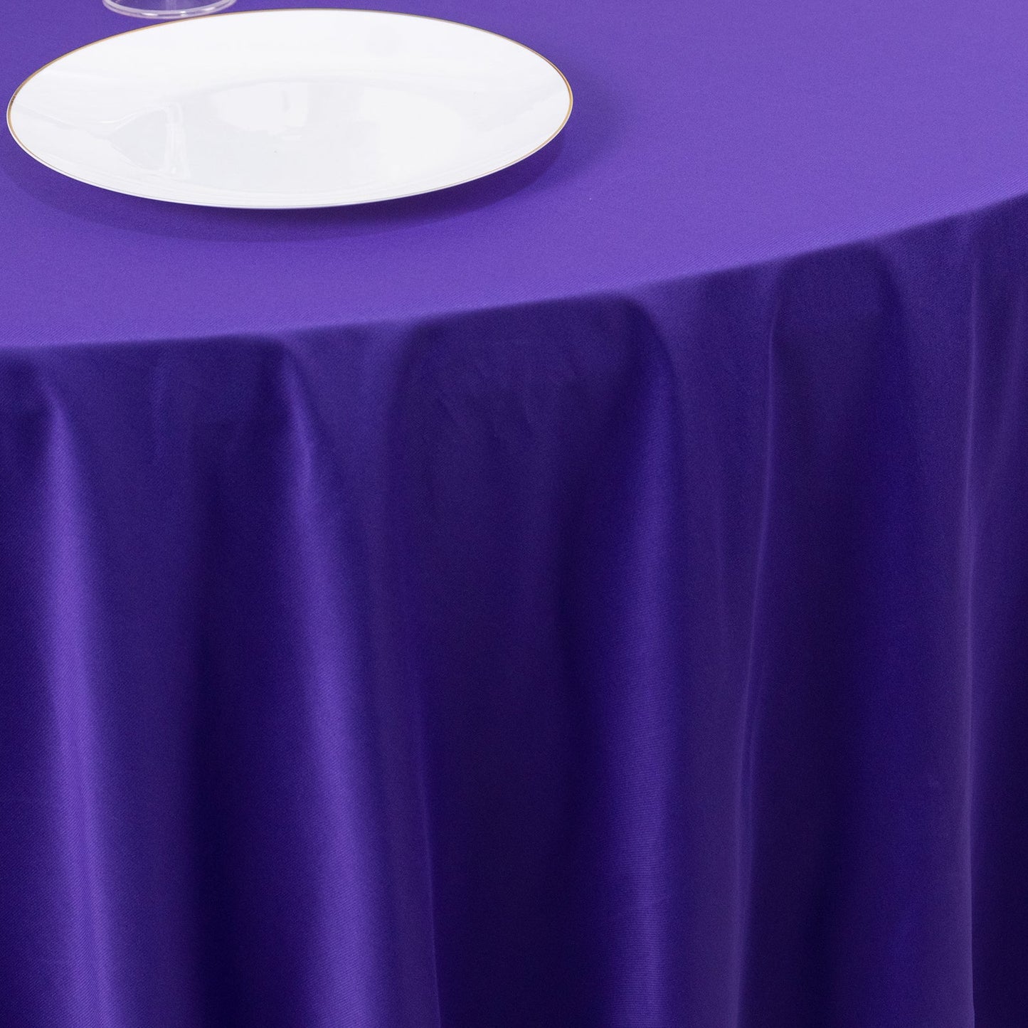 Scuba Round 108" Tablecloth Purple - Wrinkle Free & Stain Resistant Table Cover