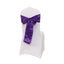5 Pack Lamour Satin 6"x106" Chair Sashes Purple - Stylish Reusable Decorative Bows