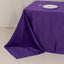 Lamour Satin 90"x132" Rectangle Tablecloth Purple - Soft & Silk-Like Seamless Table Cover