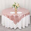 Polyester 72"x72" Table Overlay Square Tablecloth Rose Gold - Sequin Dots Wrinkle-Free Table Cover