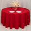 Cotton Blend 120" Round Tablecloth Red - Seamless Wrinkle-Resistant Table Cover