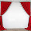 2 Pack Red Scuba Polyester Event Curtain Drapes, Durable Flame Resistant Backdrop Event Panels Wrinkle Free with Rod Pockets - 10ftx10ft
