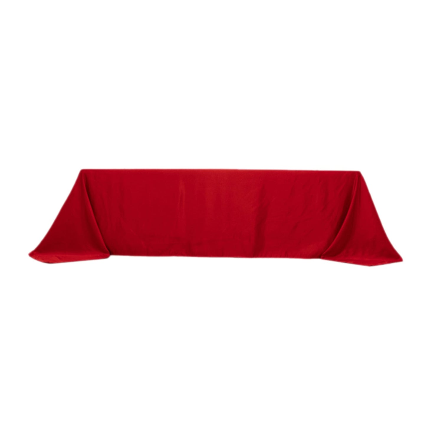 Lamour Satin 90"x156" Rectangle Tablecloth Red - Luxurious, Soft Seamless Table Cover