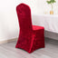 Crushed Velvet Spandex Banquet Chair Cover Fitted Slipcover Red - Stretch 190GSM Slipcover with Foot Pockets