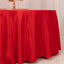 Lamour Satin 120" Round Tablecloth Red - Seamless Table Cover with Soft Tempered Sheen