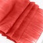 Taffeta 12"x108" Table Runner Red - Accordion Crinkle Design