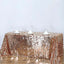 Sequin 90"x156" Rectangle Tablecloth Rose Gold - Seamless Big Payette Table Cover