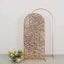 6ft Sparkly Rose Gold Big Payette Sequin Fitted Wedding Arch Cover for Round Top Chiara Backdrop Stand