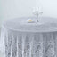 Lace 108" Round Tablecloth White - Premium Design for Formal Table Settings