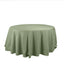 Polyester 132" Round Tablecloth Dusty Sage Green - Seamless Chic Table Cover