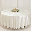 Scuba Round 108" Tablecloth Shimmering Pearl White - Wrinkle Free & Stain Resistant Table Cover