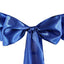 5 Pack Satin Chair Sashes Royal Blue - Durable Chair Bows with Shiny Finish 6"x106"
