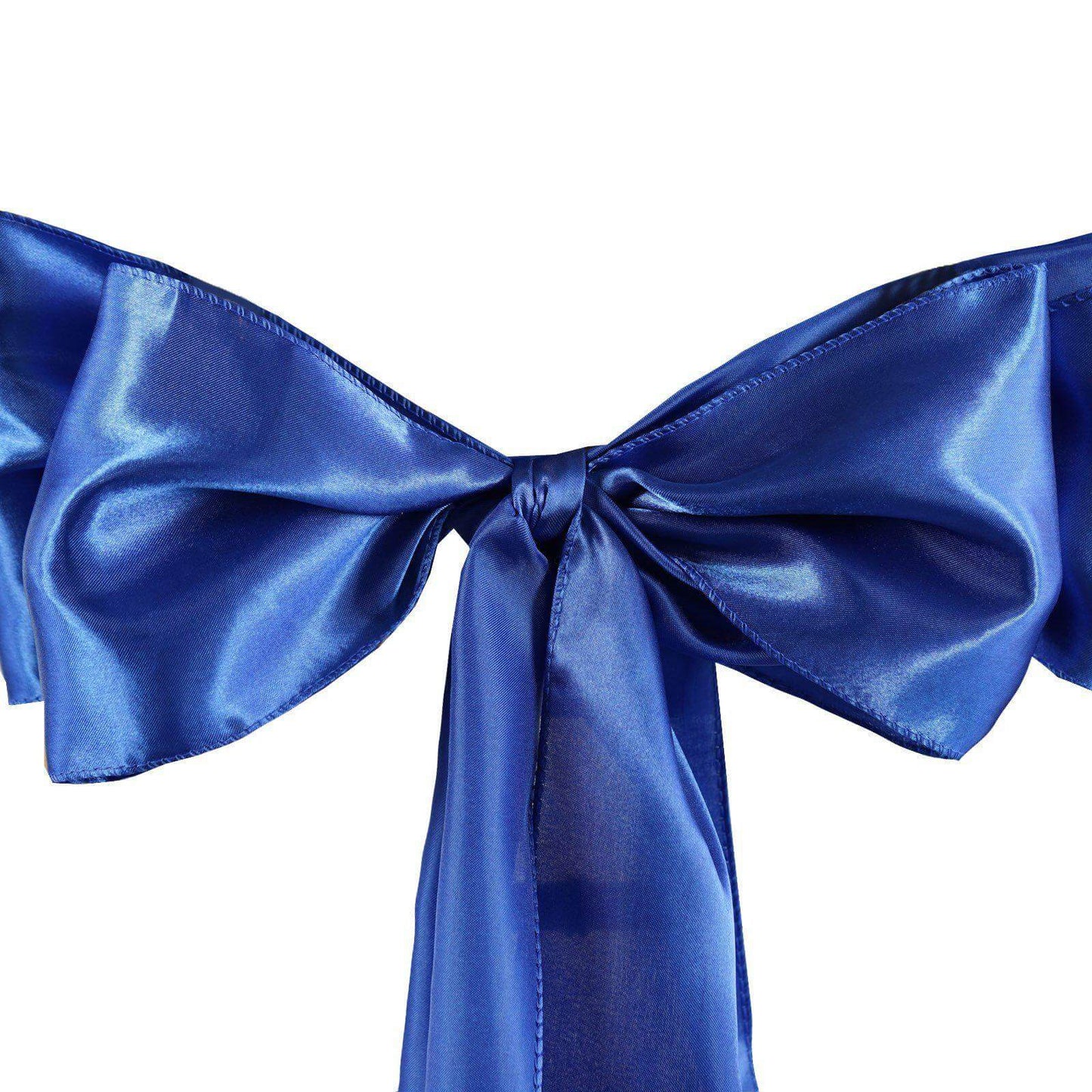 5 Pack Satin Chair Sashes Royal Blue - Durable Chair Bows with Shiny Finish 6"x106"