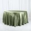 Satin 120" Round Tablecloth Dusty Sage Green - Stylish Seamless Table Cover