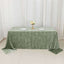 Premium Crushed Velvet 90"x132" Rectangle Tablecloth Sage Green - Reusable Soft & Seamless Table Cover