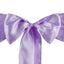 5 Pack Satin Chair Sashes Lavender Lilac - Durable Chair Bows with Shiny Finish 6"x106"