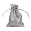12 Pack 3"x4" Silver Satin Drawstring Wedding Party Favor Gift Bags
