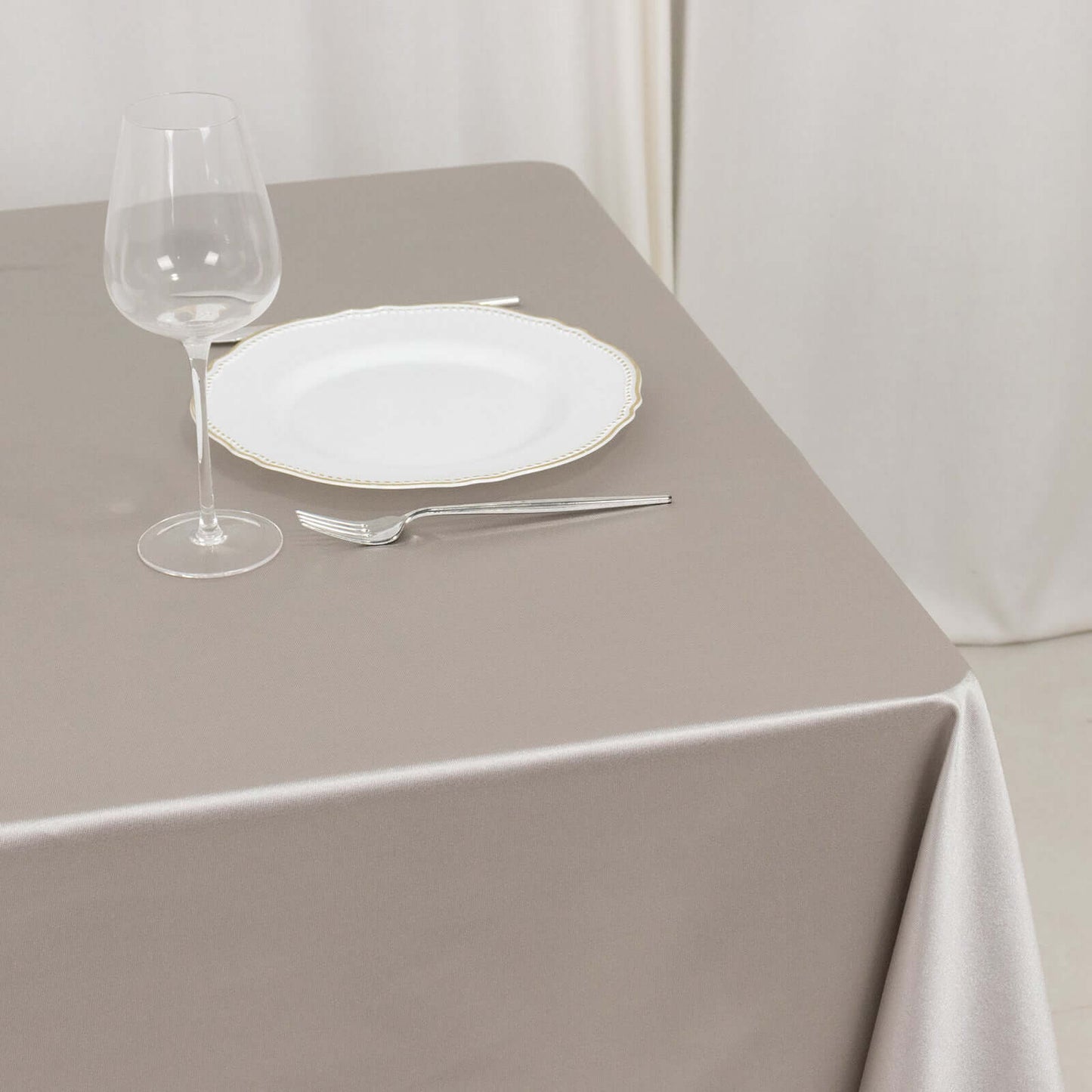 Scuba Square 70"x70" Tablecloth Shimmer Silver - Wrinkle Free & Stain Resistant Table Cover