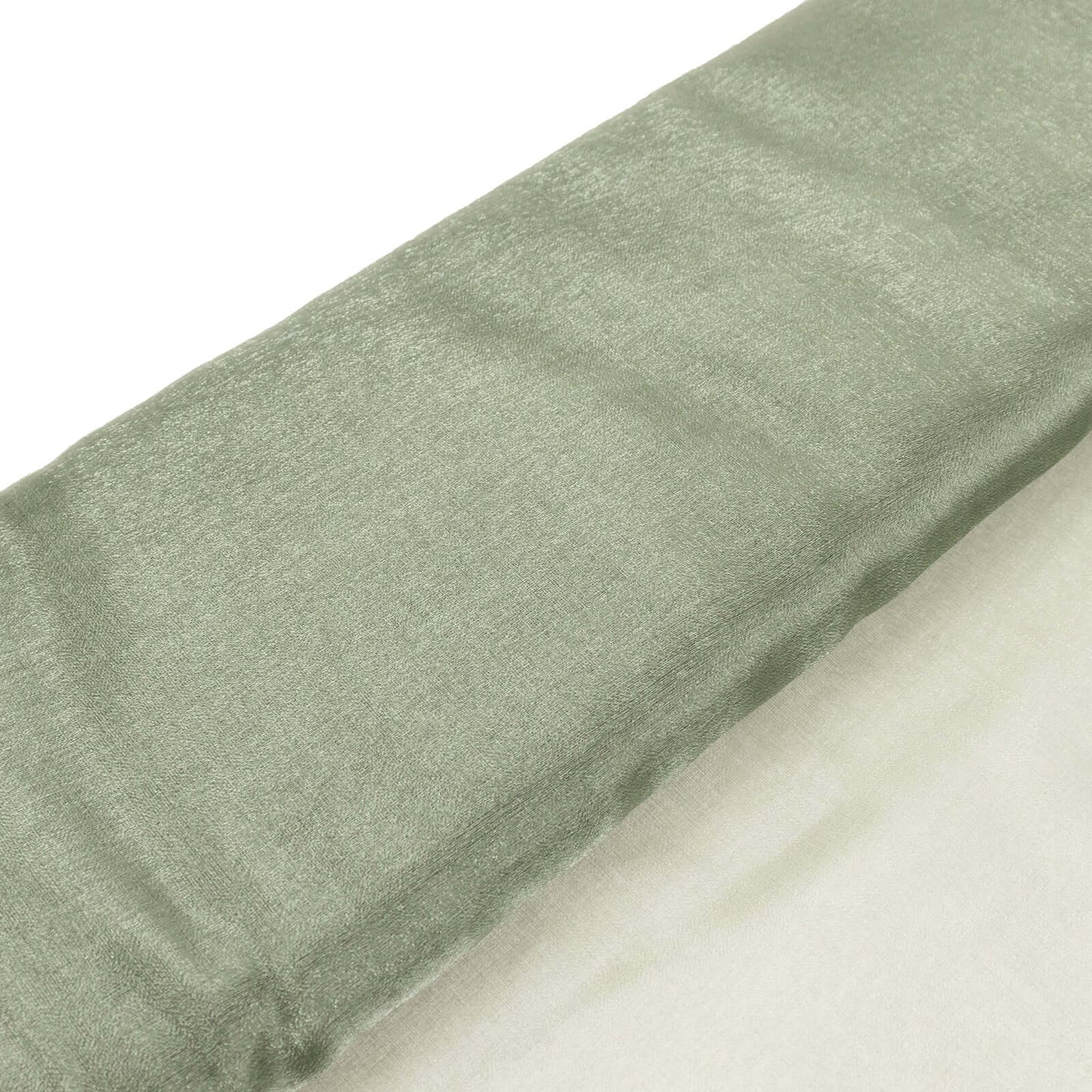 54"x10yd Dusty Sage Green Solid Sheer Chiffon Fabric Bolt, DIY Voile Drapery Fabric
