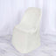 Satin Chair Covers for Folding Chairs Ivory with Glossy Sheen - Reusable Covers