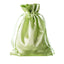 12 Pack 5"x7" Apple Green Satin Drawstring Wedding Party Favor Gift Bags, Drawstring Pouch Gift Bags