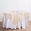 Satin 72"x72" Table Overlay Square Tablecloth Beige - Smooth Finish Table Cover