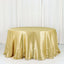 Satin 132" Round Tablecloth Champagne - Stylish Seamless Table Cover