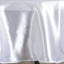 Satin 90" Round Tablecloth White - Smooth and Lustrous Table Cover for Weddings & Events