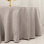 Lamour Satin 120" Round Tablecloth Silver - Seamless Table Cover with Soft Tempered Sheen