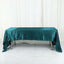 Satin Rectangular 60"x126" Tablecloth Peacock Teal - Smooth and Lustrous Table Cover