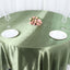 Satin 108" Round Tablecloth Dusty Sage Green - Smooth and Lustrous Table Cover