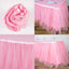 Tulle 17ft Table Skirt Pink/Rose Quartz - 4 Layer Pleated Tutu Table Cover