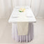 Scuba Polyester 12"x108" Table Runner Ivory - Wrinkle-Free Table Linen