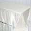 Satin Rectangular 90"x132" Tablecloth Ivory - Seamless Table Cover