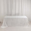 Premium Crushed Velvet 90"x132" Rectangle Tablecloth White - Reusable Soft & Graceful Seamless Table Cover