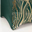 Spandex Chair Cover with Wave Embroidered Sequins for Banquet Chairs Hunter Emerald Green/Gold - Glittering Stretch Fitted Slipcover