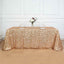 Sequin 90"x156" Rectangle Tablecloth Matte Champagne - Seamless Big Payette Table Cover