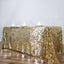 Sequin 90"x132" Rectangle Tablecloth Champagne - Seamless Big Payette Table Cover
