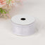10 Yards 1.5" White Sheer Organza Wired Edge Ribbon