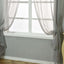 2 Pack Silver Sheer Organza Curtains With Rod Pocket Window Treatment Panels - 52"x108"