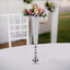 2-Pack Crystal Beaded Trumpet Vase Set Silver - Table Centerpiece for Grand Occasions 40"
